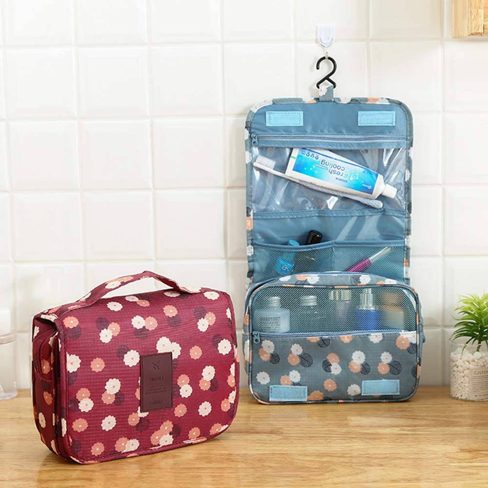Diamond Pattern Cosmetic Bag Large Capacity Portable Travel Toiletry Makeup  Organizer Storage Bag