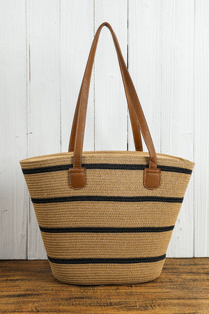 Aya Woven Striped Tote Bag - Threaded Pear