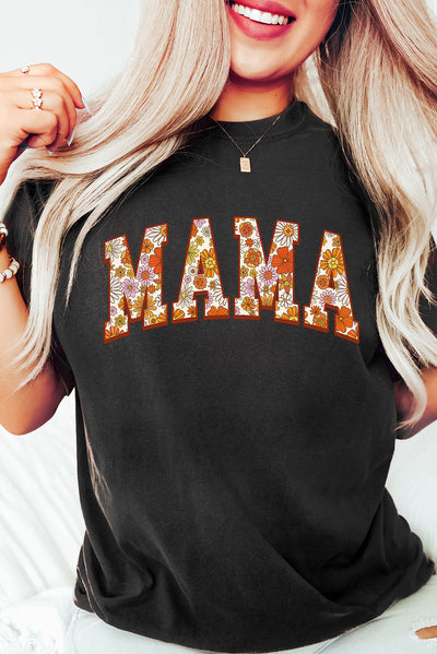 Sunny Flower MAMA Letter Graphic Tee - Threaded Pear