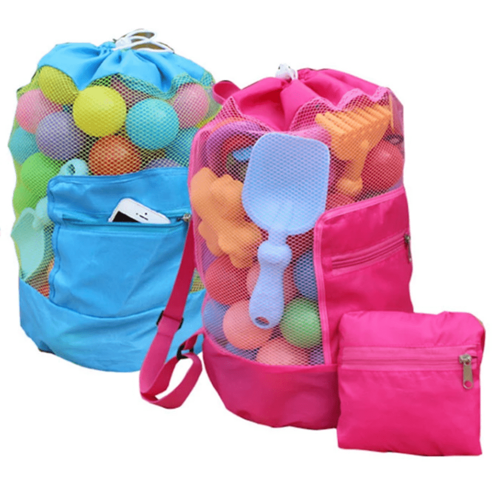 Foldable Kids Mesh Backpack Pink