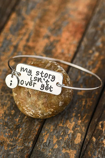 Silver My Story Isnt Over Yet Bracelet - Threaded Pear