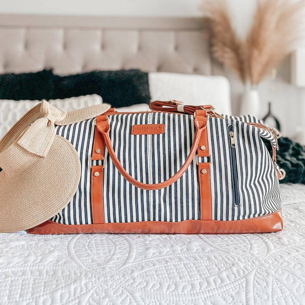 Striped weekender outlet
